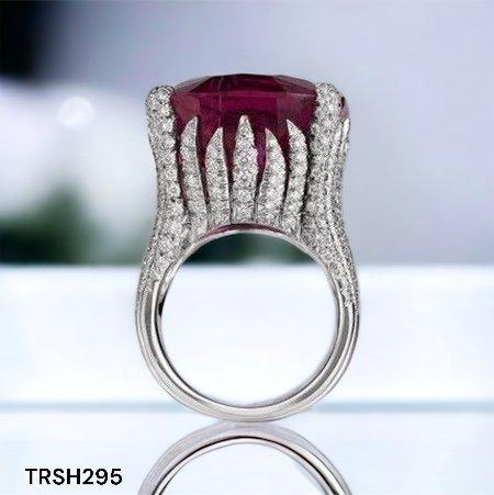 TRSH295 KYC Redish Cathedral Ring