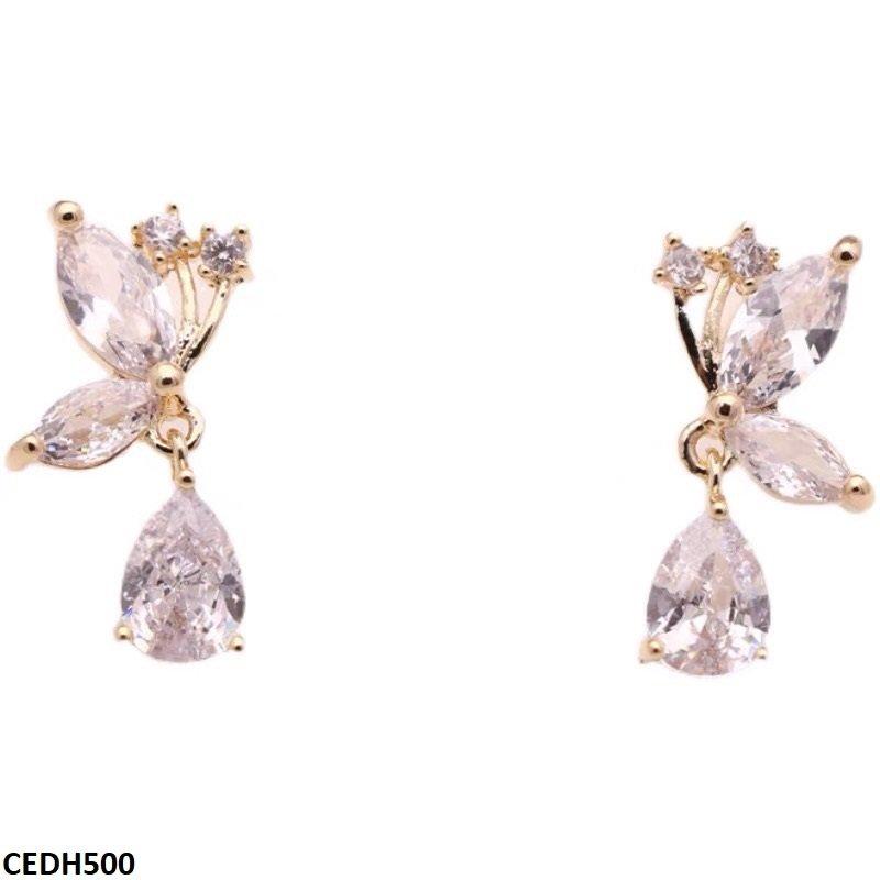 CEDH500 SIQ Butterfly Tear Drop Earrings