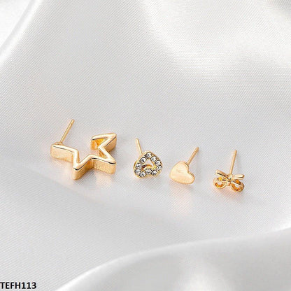 TEFH113 QWN Heart Star Ear Cuff Single