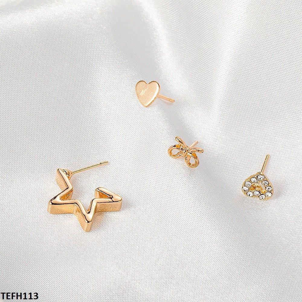 TEFH113 QWN Heart Star Ear Cuff Single