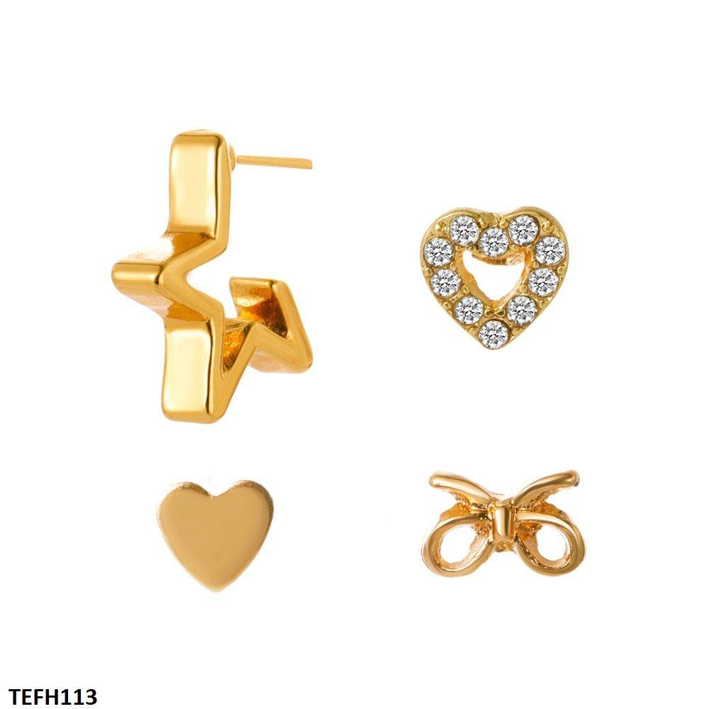 TEFH113 QWN Heart Star Ear Cuff Single