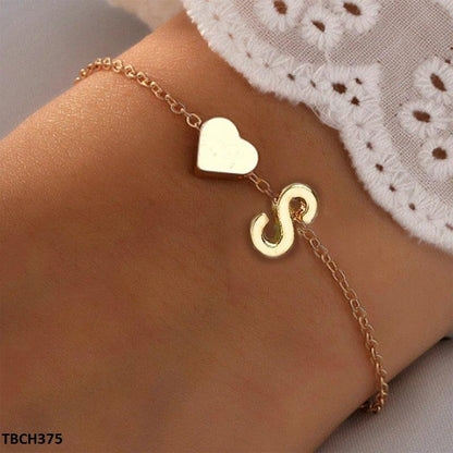 TBCH375 QWN Alphabet Heart Bracelet