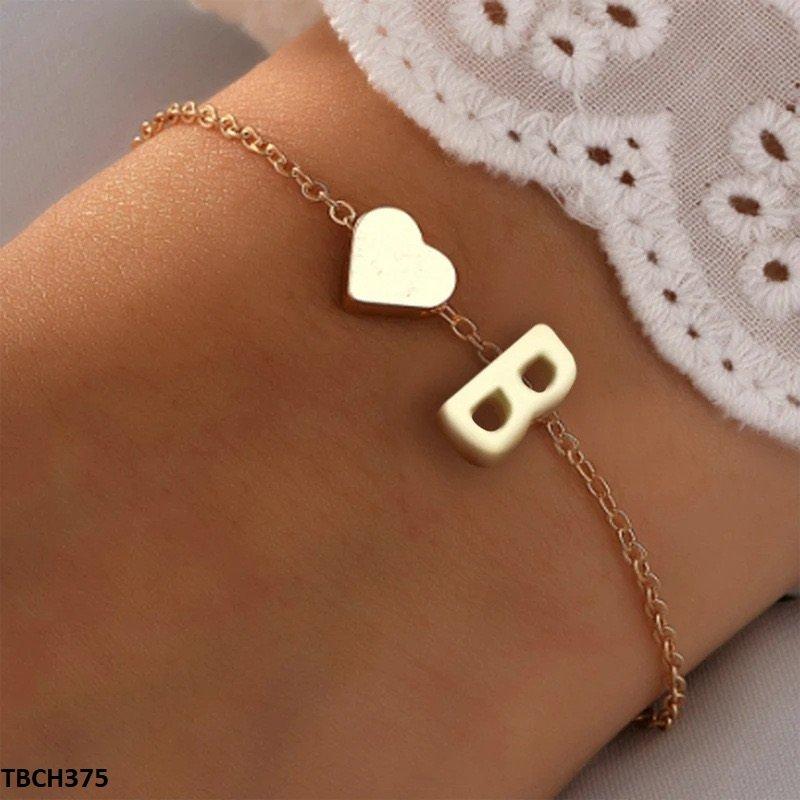 TBCH375 QWN Alphabet Heart Bracelet