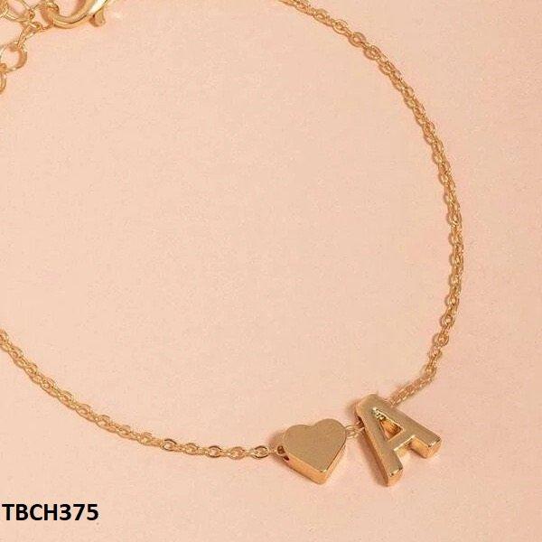 TBCH375 QWN Alphabet Heart Bracelet