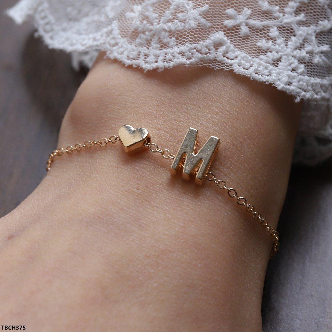 TBCH375 QWN Alphabet Heart Bracelet