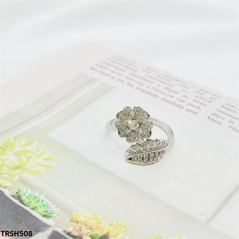 TRSH508 CJD Open Flower/Leaf Ring Adjustable