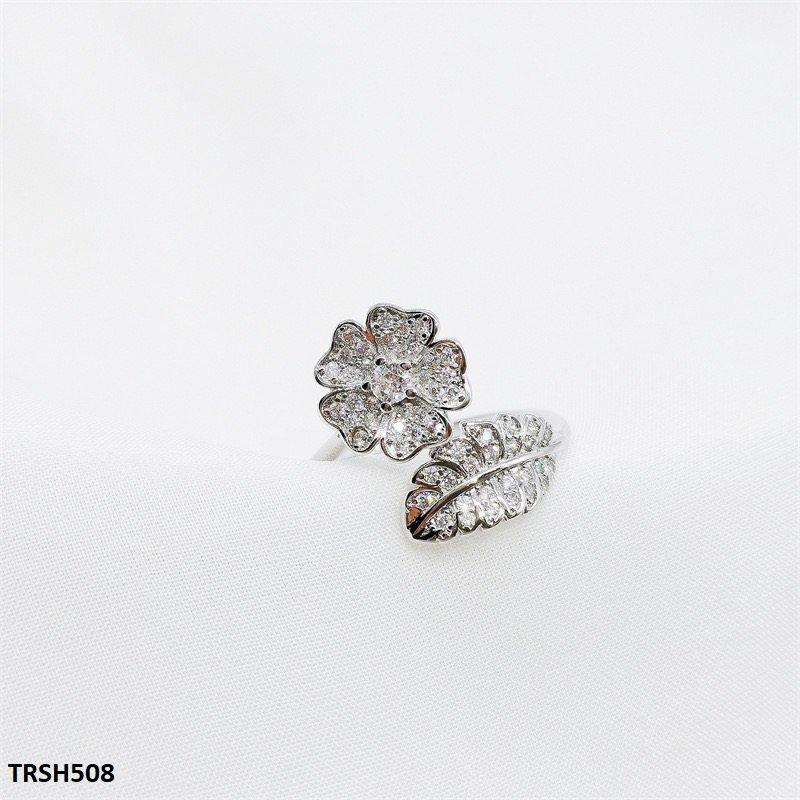 TRSH508 CJD Open Flower/Leaf Ring Adjustable