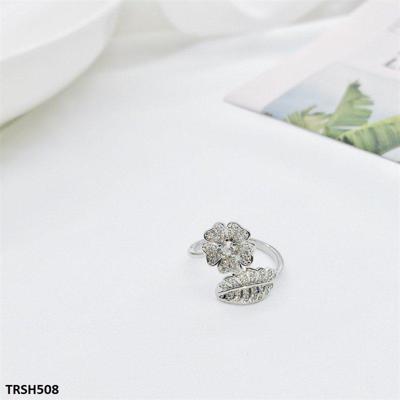 TRSH508 CJD Open Flower/Leaf Ring Adjustable