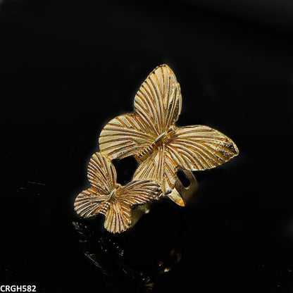 CRGH582 SDQ Double Butterfly Ring