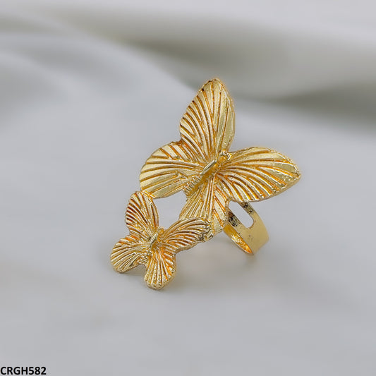 CRGH582 SDQ Double Butterfly Ring