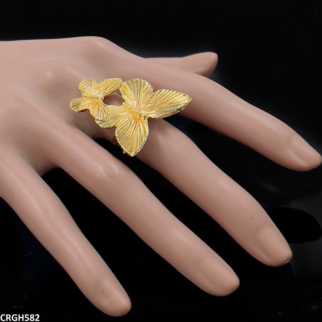 CRGH582 SDQ Double Butterfly Ring