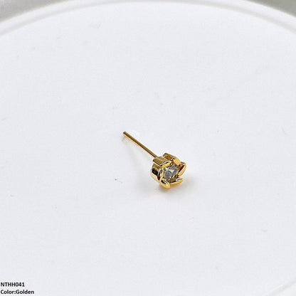 NTHH041 XYL Round Stone Nose Pin