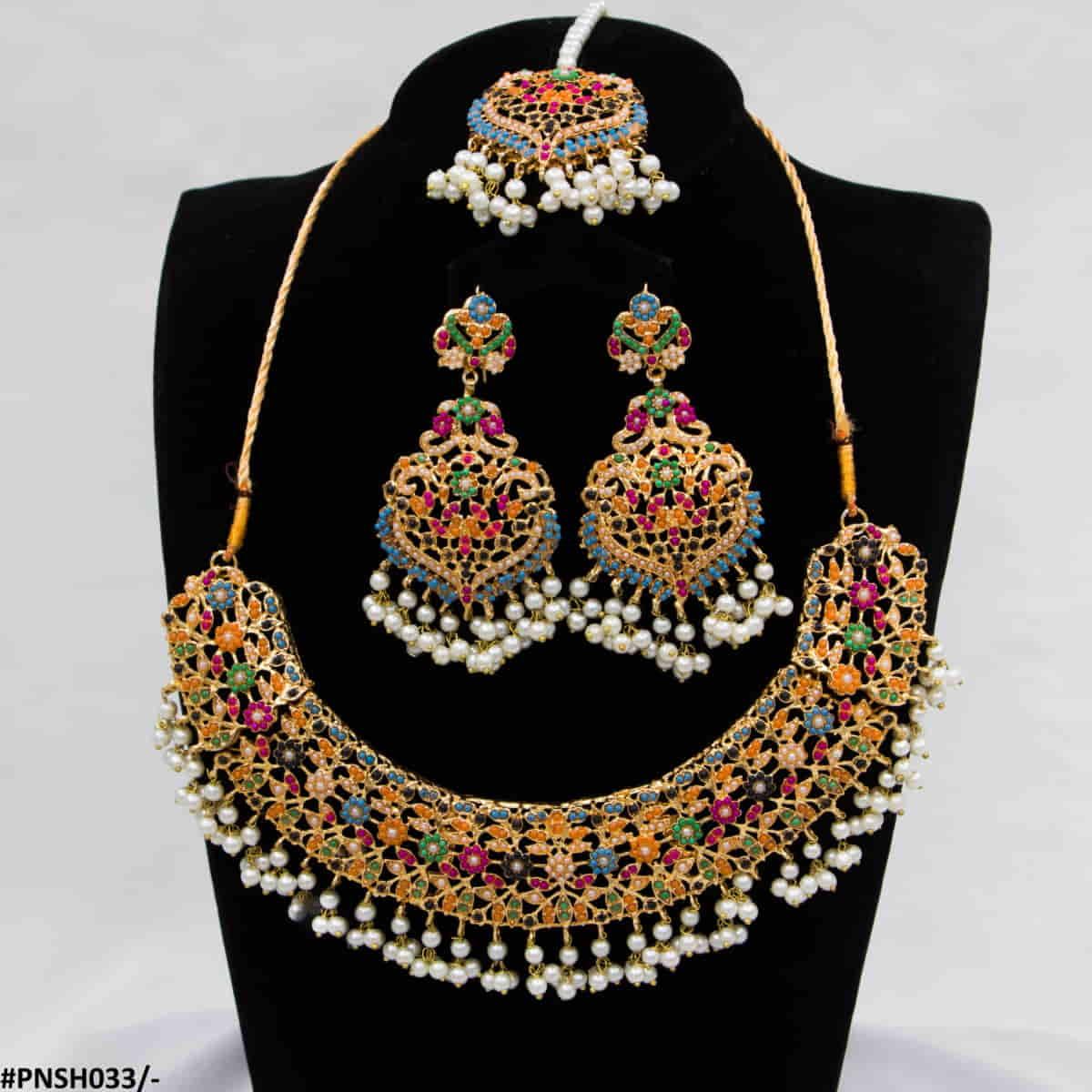 PNSH033 SDQ Multi Flower Necklace Set - PNSH