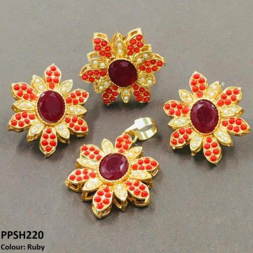 PPSH220 SDQ Round Flower Pendant Set