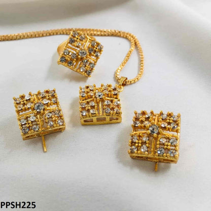 PPSH225 FRN Square Pendant Set