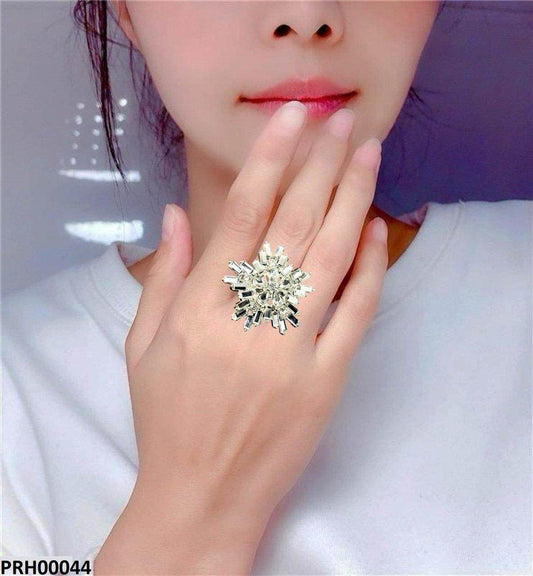 PRH00044 SDQ Tear Flower Ring Adjustable - PRH