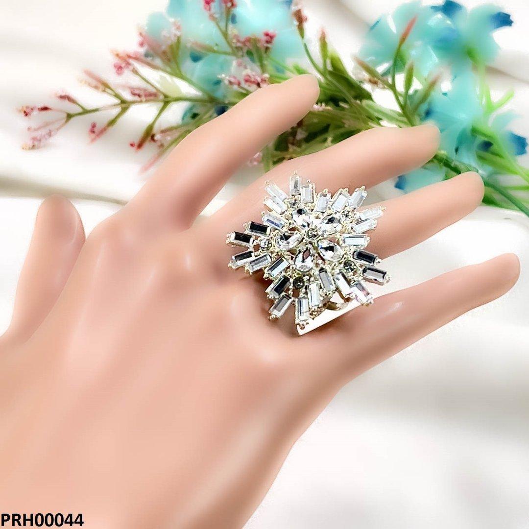 PRH00044 SDQ Tear Flower Ring Adjustable - PRH