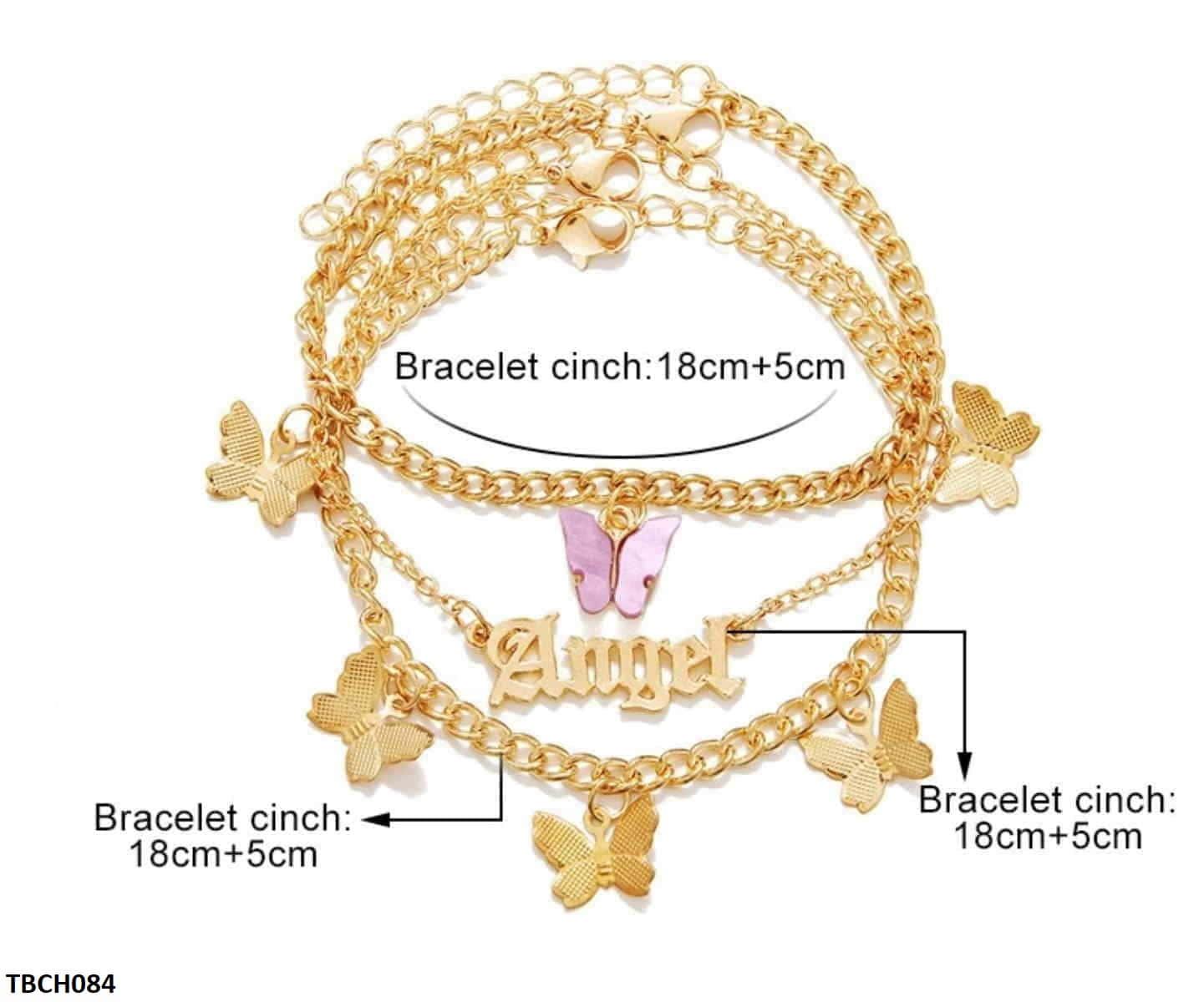 TBCH084 YPG Angel Butterfly 3 Bracelet