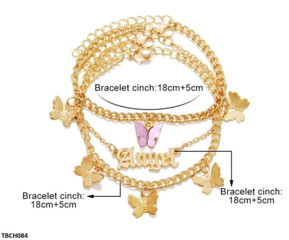 TBCH084 YPG Angel Butterfly 3 Bracelet