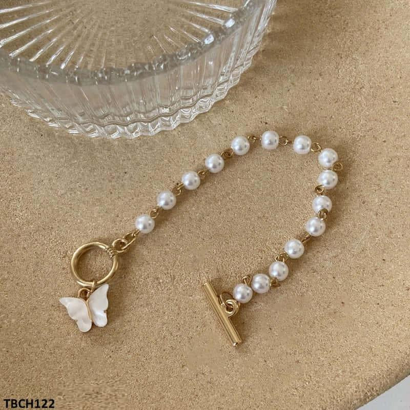 TBCH122 JMN Pearl Butterfly Bracelet