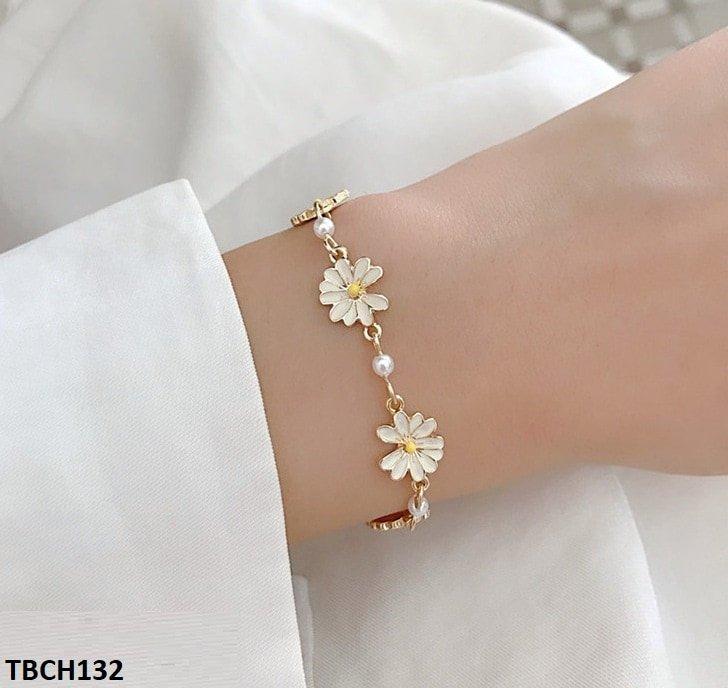 TBCH132 LSH Pearl Flower Hand Bracelet