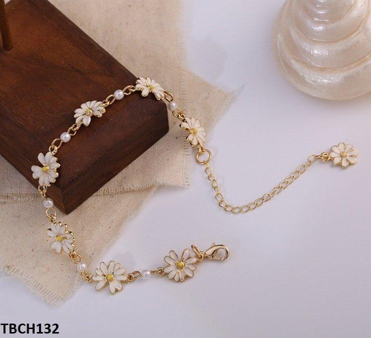 TBCH132 LSH Pearl Flower Hand Bracelet