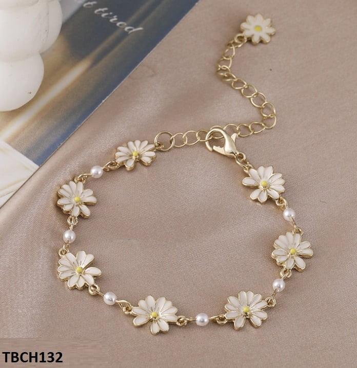 TBCH132 LSH Pearl Flower Hand Bracelet