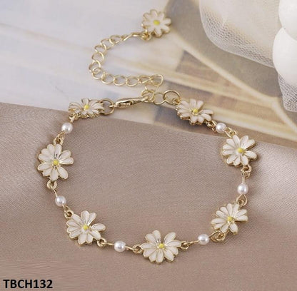 TBCH132 LSH Pearl Flower Hand Bracelet