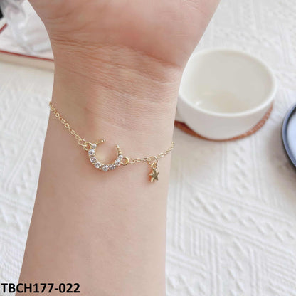 TBCH177 XST Moon & Star Hand Bracelet Adjustable