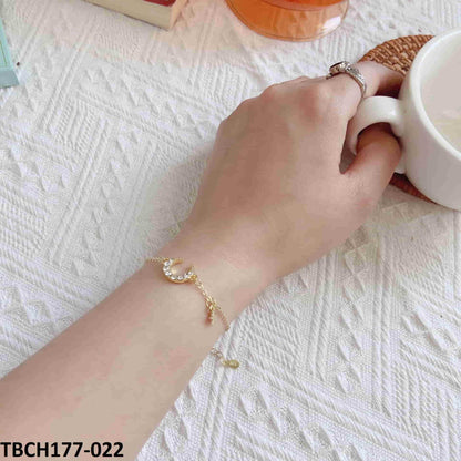 TBCH177 XST Moon & Star Hand Bracelet Adjustable