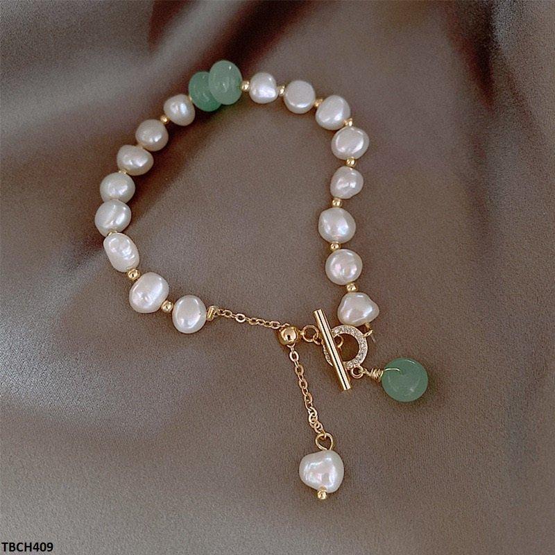 TBCH409 XST Round Pearl Drop Bracelet Adjustable