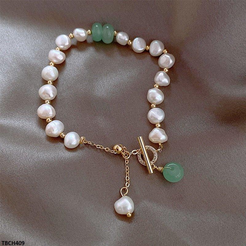 TBCH409 XST Round Pearl Drop Bracelet Adjustable