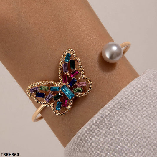 TBRH364 YYE Butterfly Pearl Bracelet Adjustable