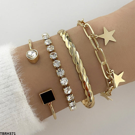 TBRH371 YYE Square/Tear/Star Bracelet Set