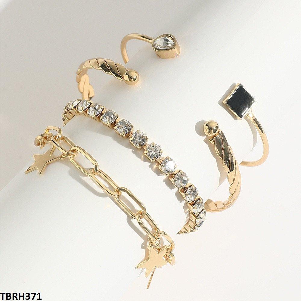 TBRH371 YYE Square/Tear/Star Bracelet Set