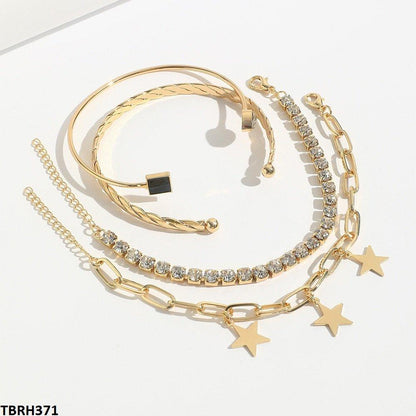 TBRH371 YYE Square/Tear/Star Bracelet Set