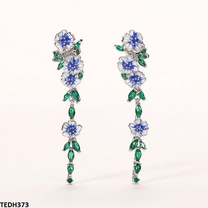 TEDH373 CSH Flower Earrings Drop Pair