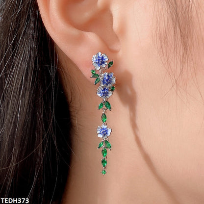 TEDH373 CSH Flower Earrings Drop Pair