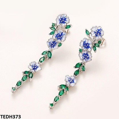 TEDH373 CSH Flower Earrings Drop Pair