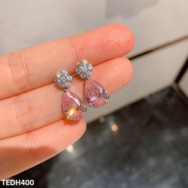 TEDH400 CSH Imp Pink Tear Drop Earrings