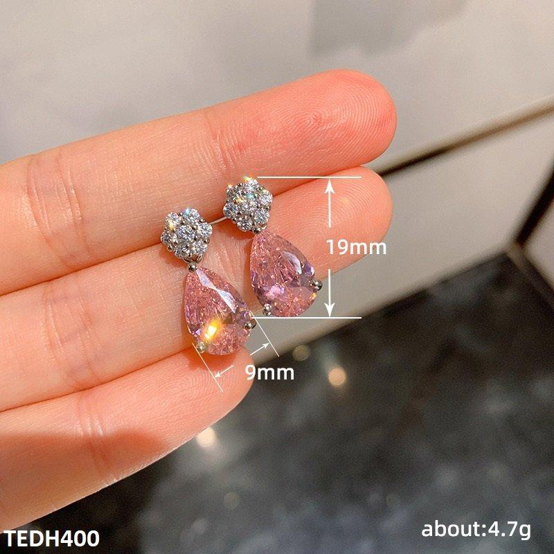 TEDH400 CSH Imp Pink Tear Drop Earrings