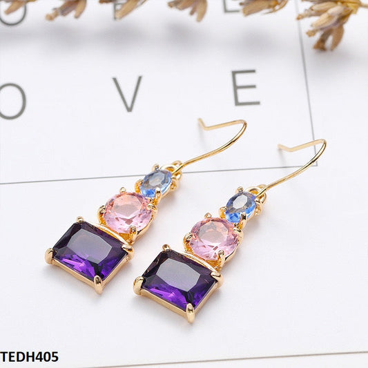TEDH405 YLE Square Drop Earrings