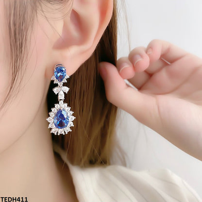 TEDH411 CSH Crystal Tear Drop Earrings