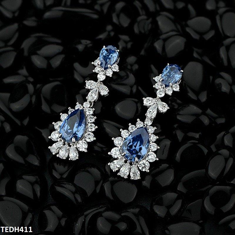 TEDH411 CSH Crystal Tear Drop Earrings