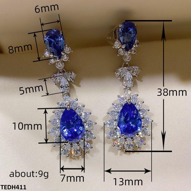 TEDH411 CSH Crystal Tear Drop Earrings