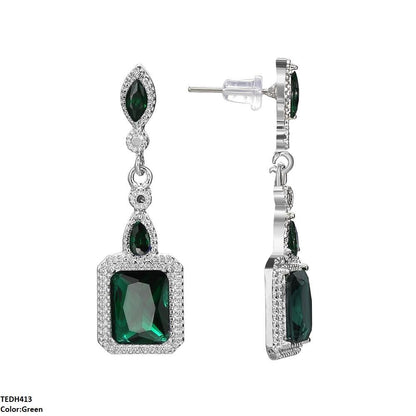 TEDH413 YLE Marquise/Square Drop Earrings