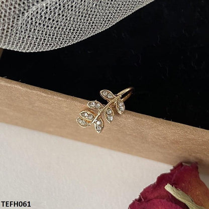 TEFH061 JMN Leaf Single Ear Cuff