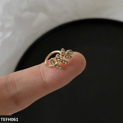 TEFH061 JMN Leaf Single Ear Cuff