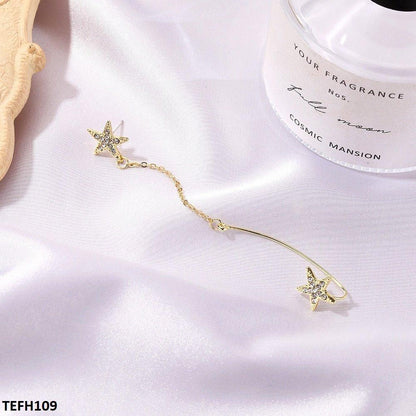 TEFH109 QWN Double Star Ear Cuff Single