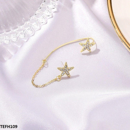 TEFH109 QWN Double Star Ear Cuff Single